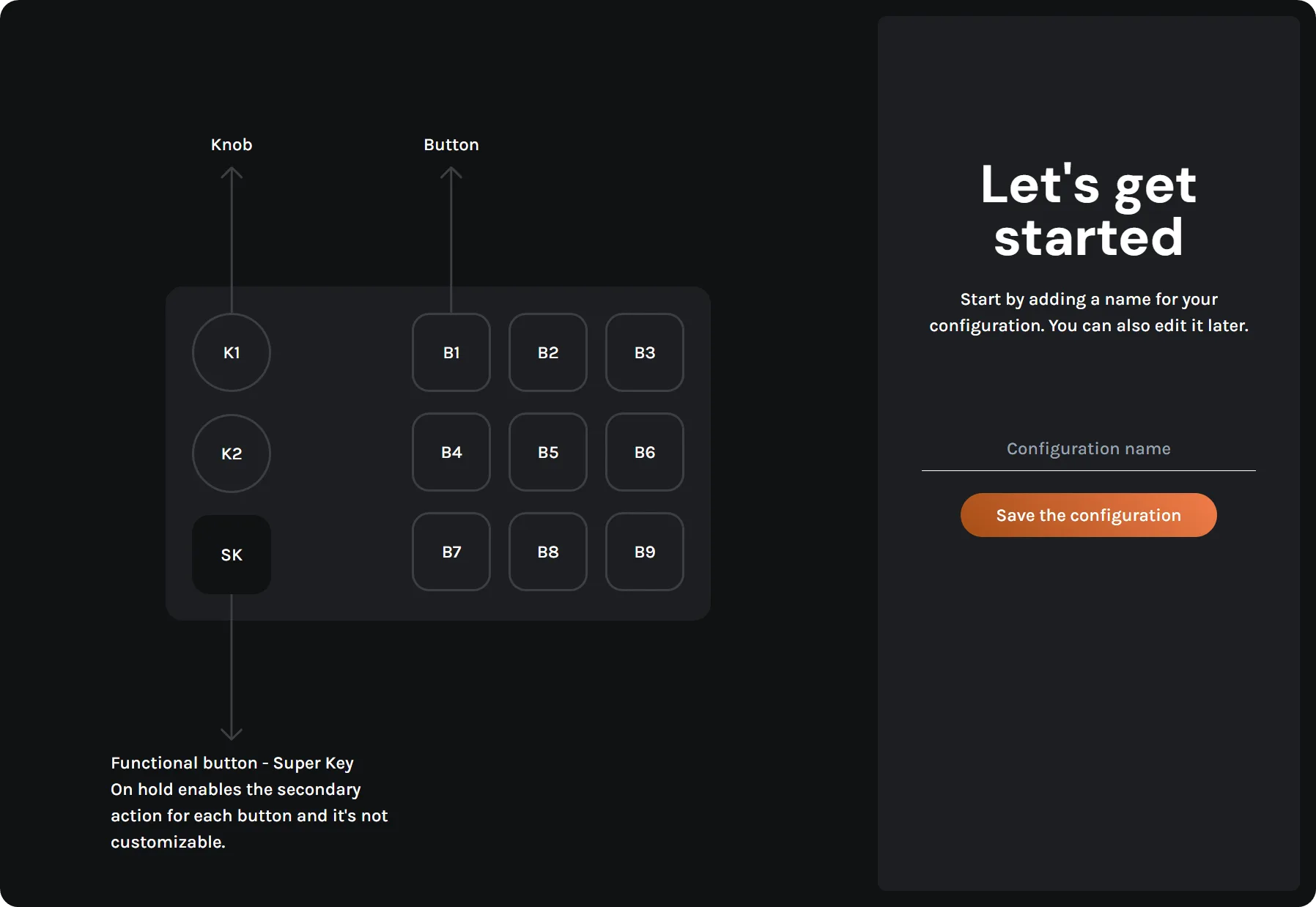 Master Configurator startup screen